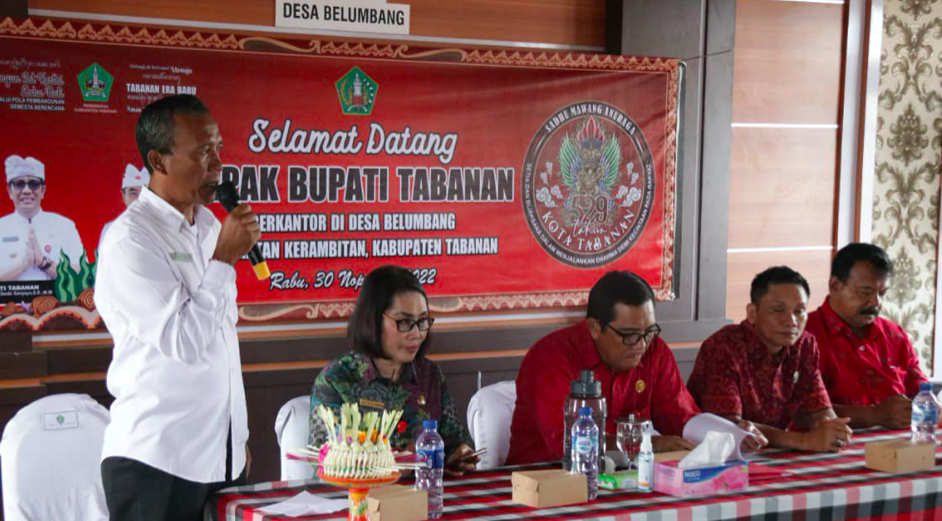 Menutup November 2022, Bupati Tabanan Ngantor di Desa Belumbang
